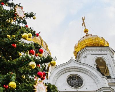 Елка в Храме Христа спасителя